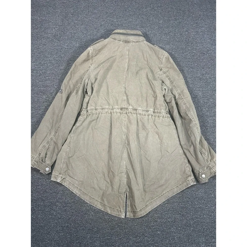 Levi's Jacket Women's Medium‎ Green Military Barn Chore Utility Zip Snap Army